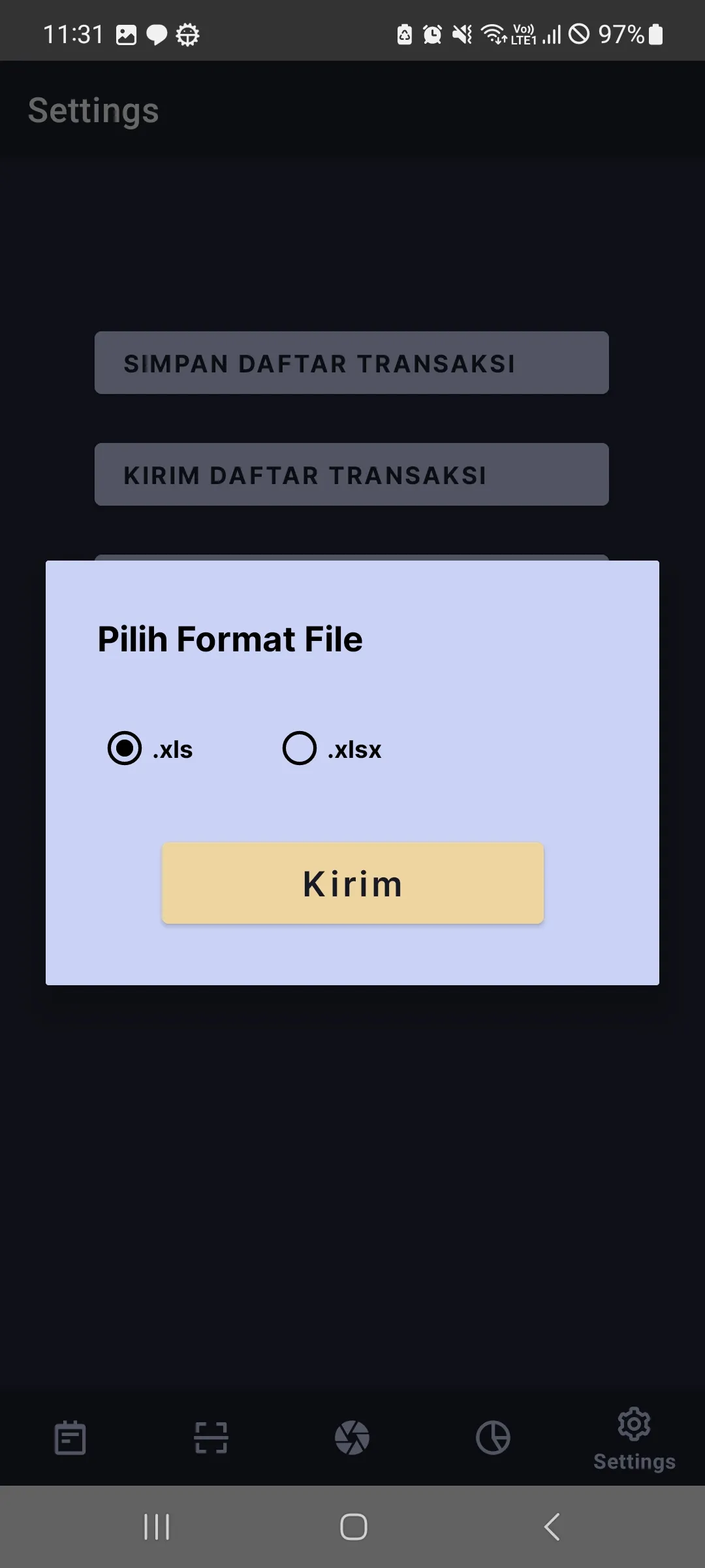 Send Transaction Dialog